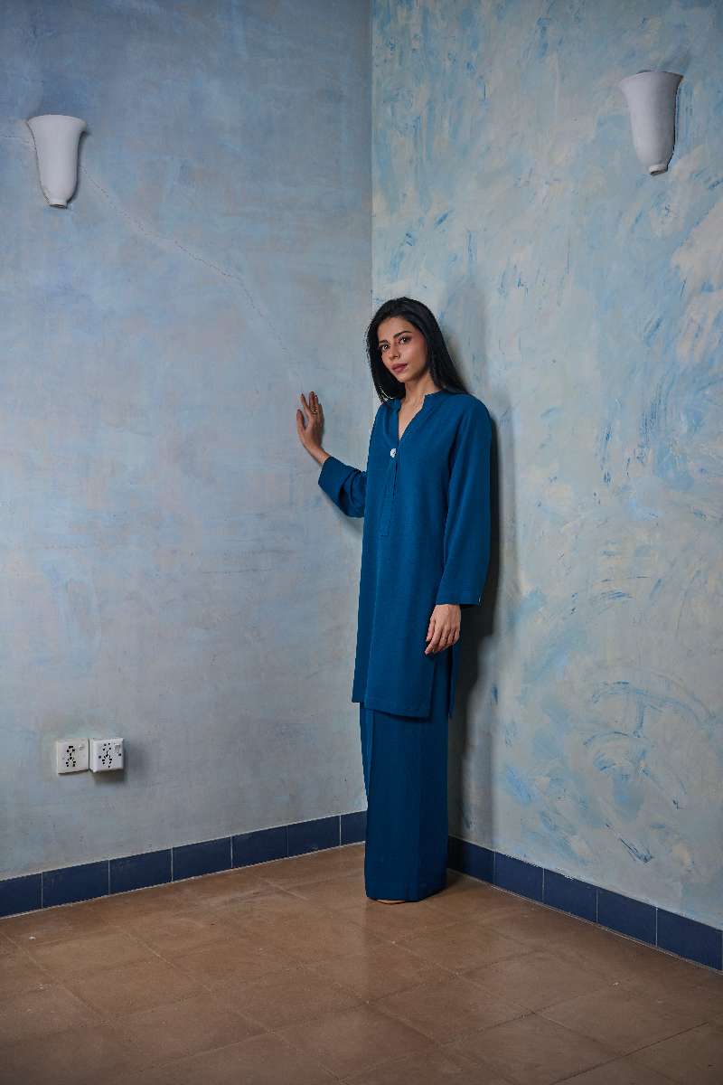 Gulabo - Aqua - Blended Heavy Crepe - Teal - 2 Piece