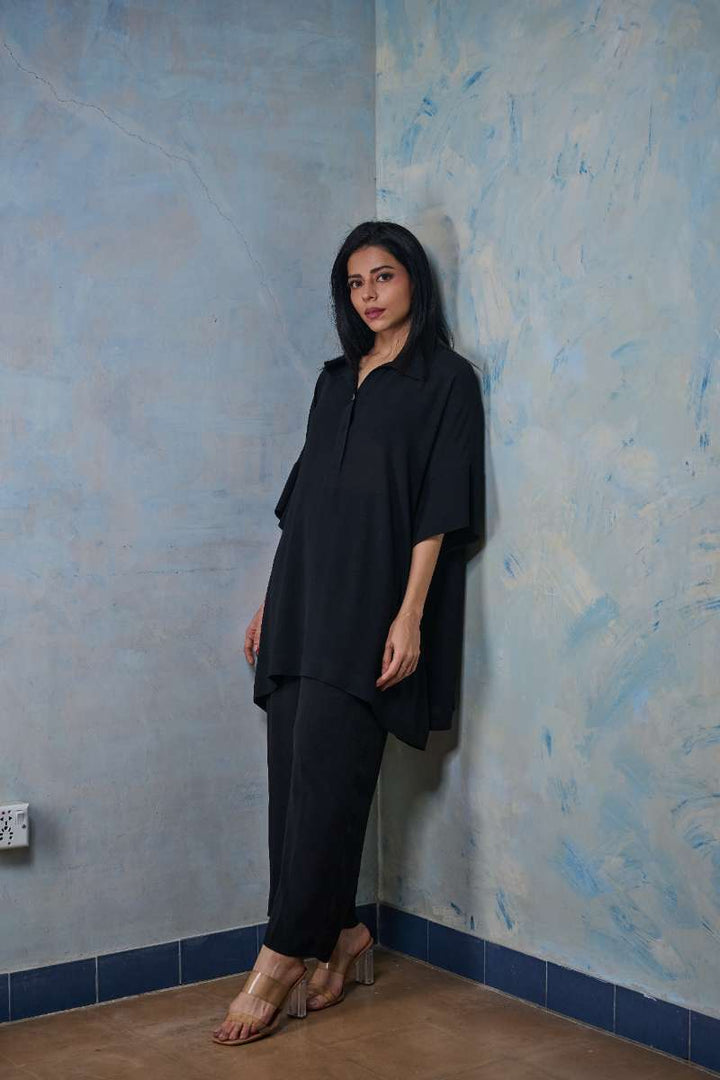 Gulabo - Mirage Set - Blended Heavy Crepe - Black - 2 Piece