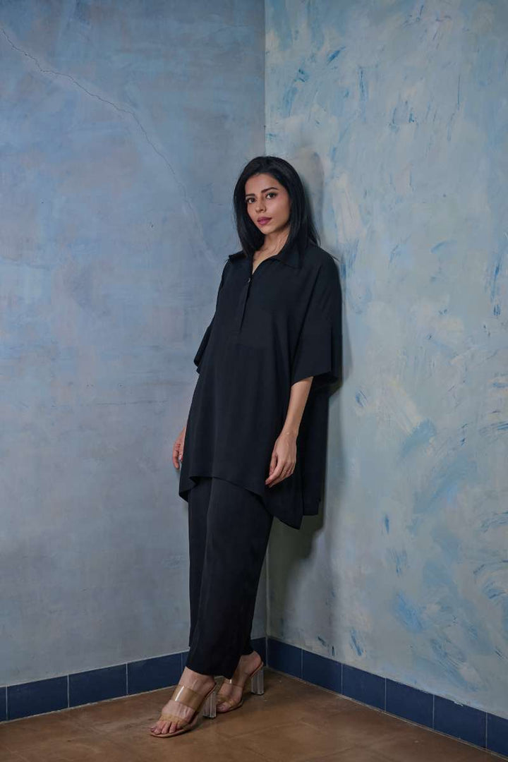 Gulabo - Mirage Set - Blended Heavy Crepe - Black - 2 Piece