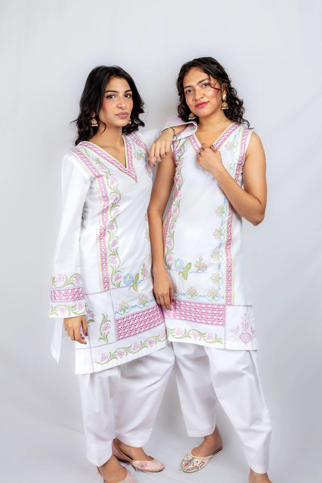 Gulenoor Lo Fi Chai Suit White 2 Piece