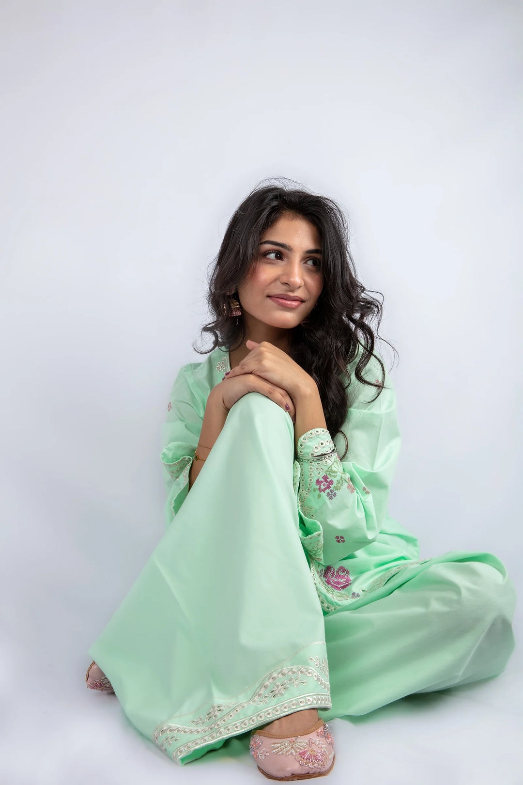 Gulenoor Mint Boulevard Suit Green 2 Piece
