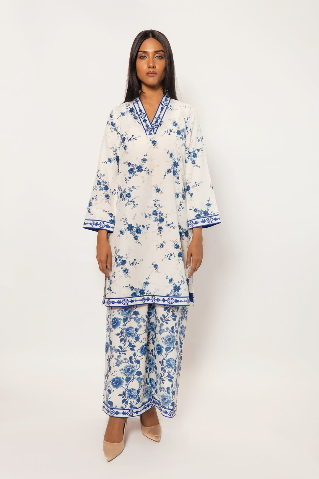 Gulenoor The Ceramic Path Co-ord set White 2 Piece