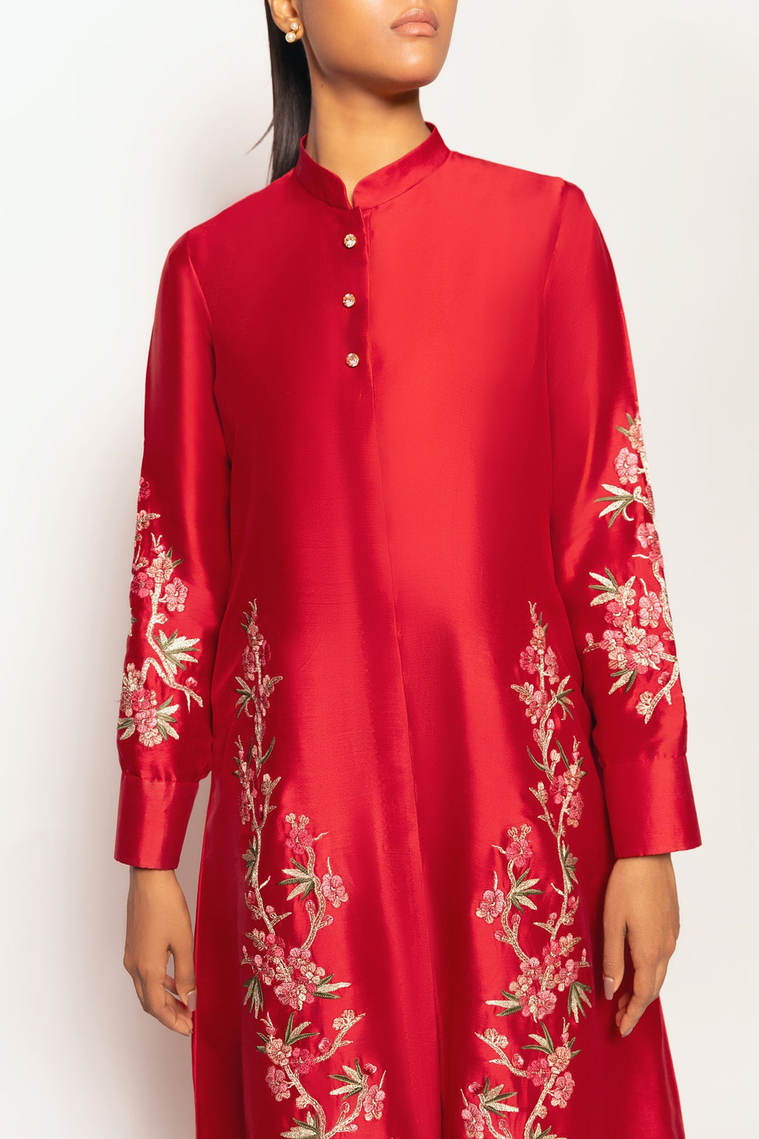 Gulenoor The Crimson Caravan Suit Red 3 Piece