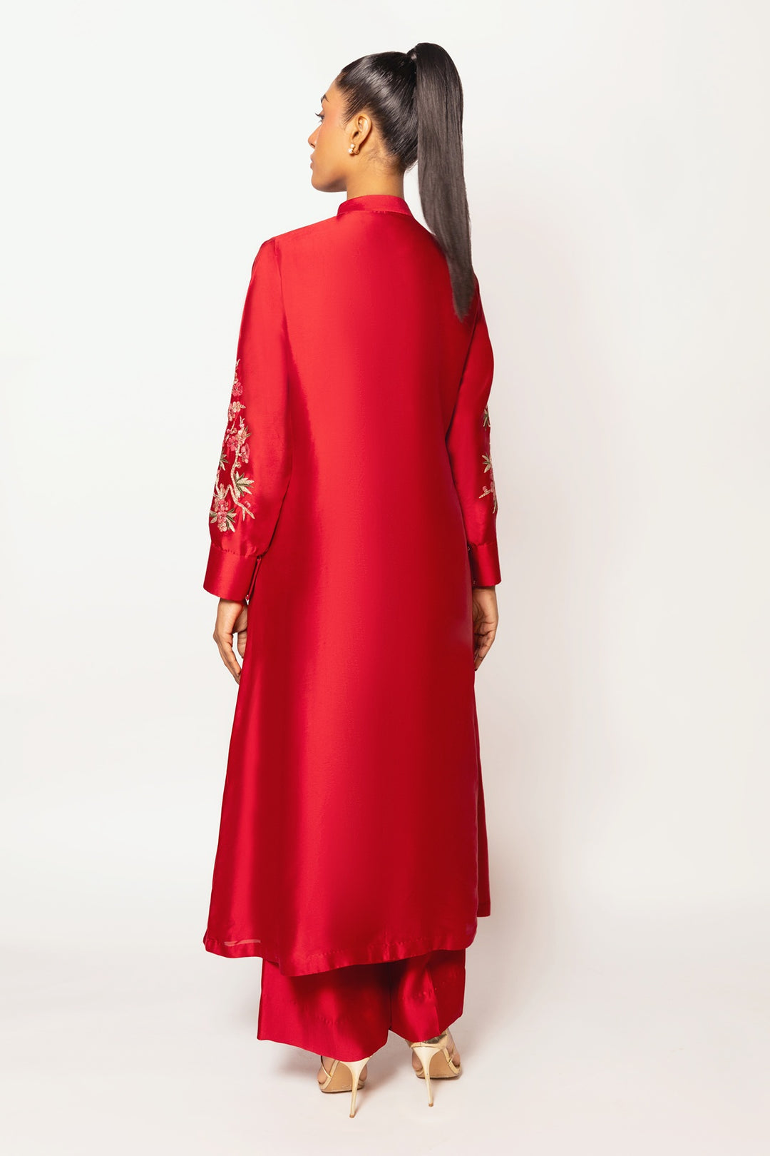 Gulenoor The Crimson Caravan Suit Red 3 Piece