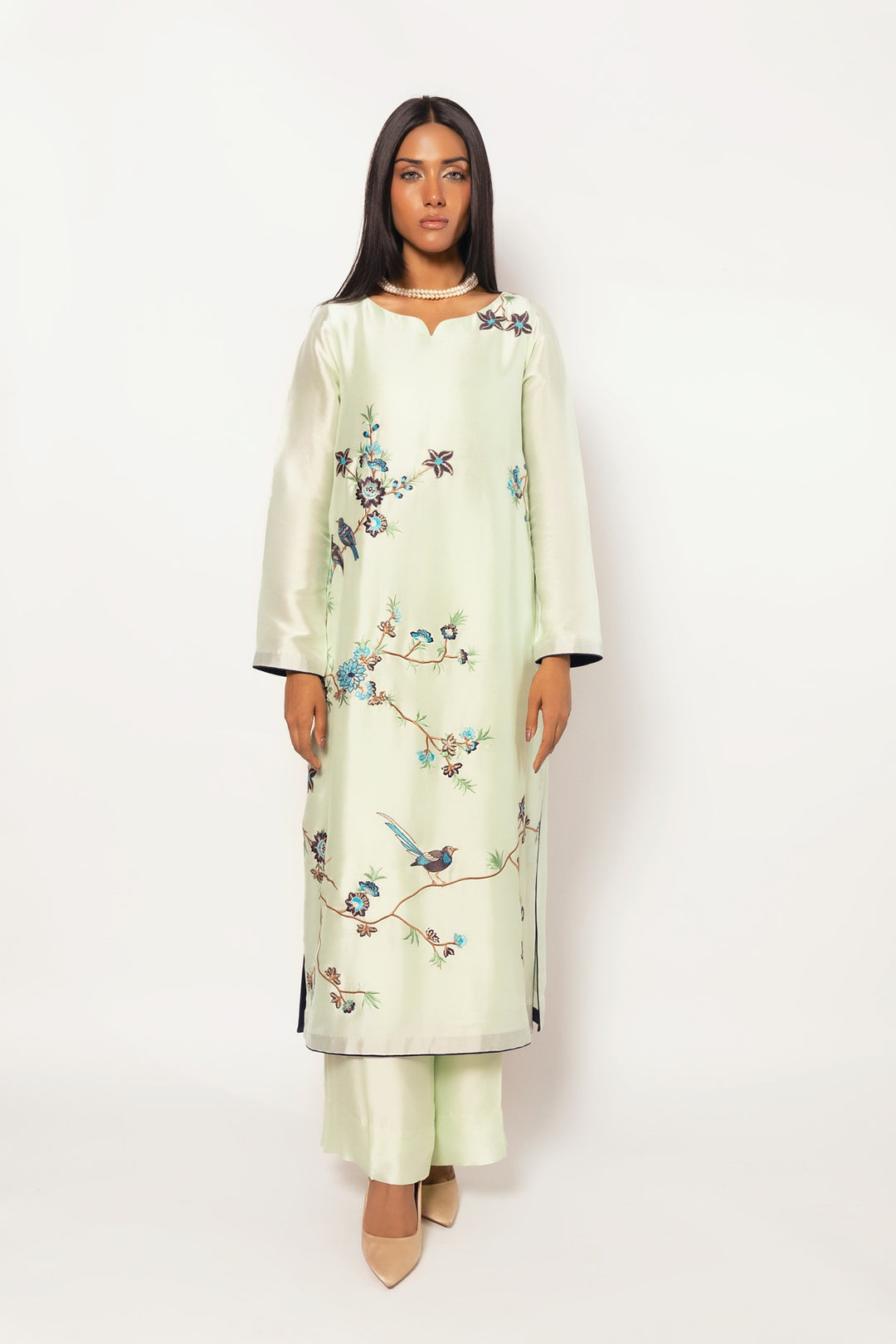 Gulenoor The Jade Oasis Suit Frosted Mint 3 Piece