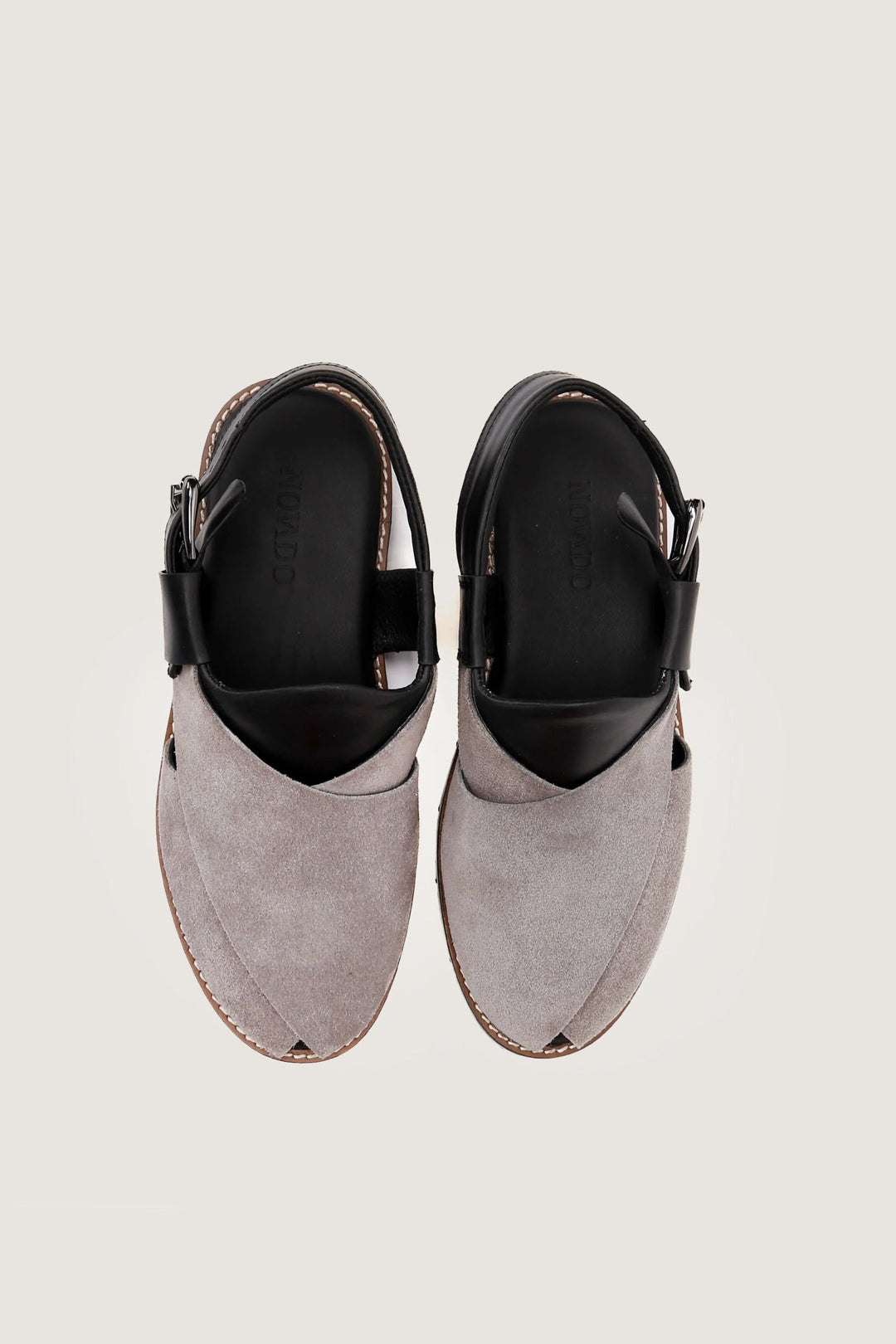 Navado - Gull Khan Contrast  Black & Grey Sandals For Men