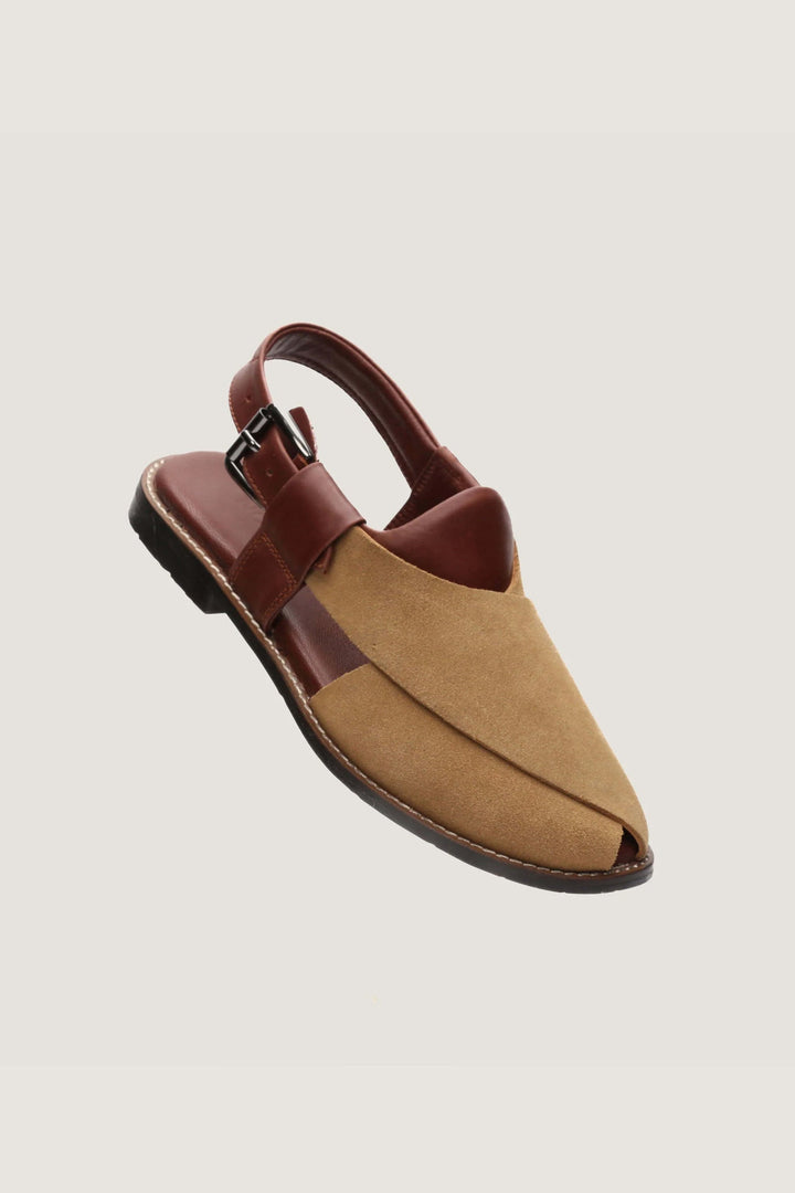 Navado - Gull Khan Contrast  Camel & Brown Sandals For Men