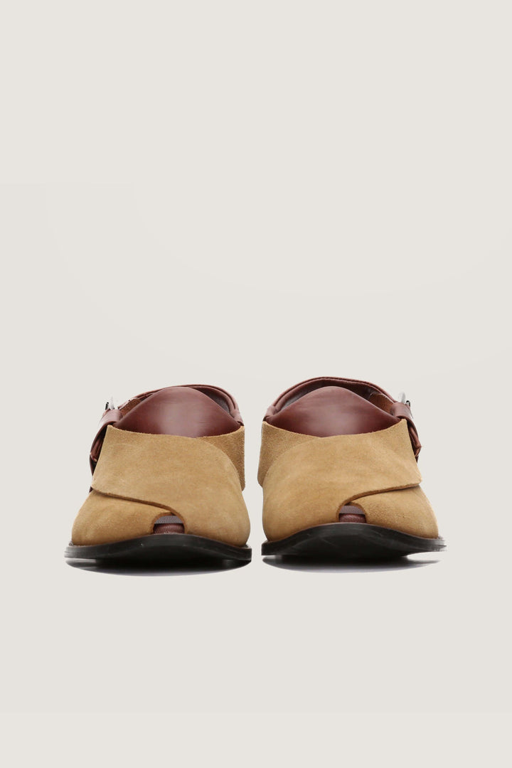 Navado - Gull Khan Contrast  Camel & Brown Sandals For Men