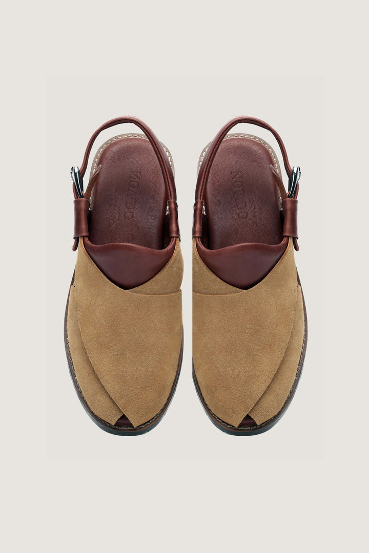 Navado - Gull Khan Contrast  Camel & Brown Sandals For Men