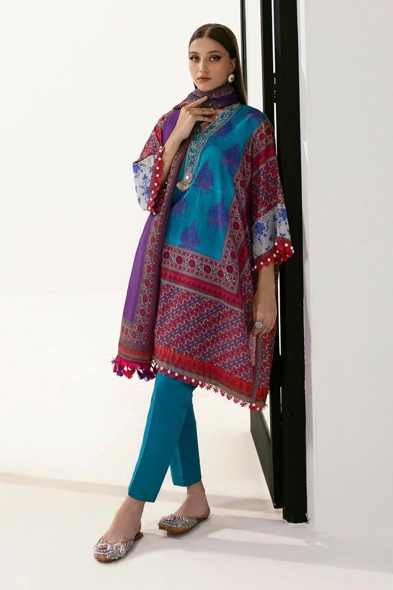 Sana Safinaz - H231-012B-CG - Lawn - 3 Piece - Unstitched - Studio by TCS