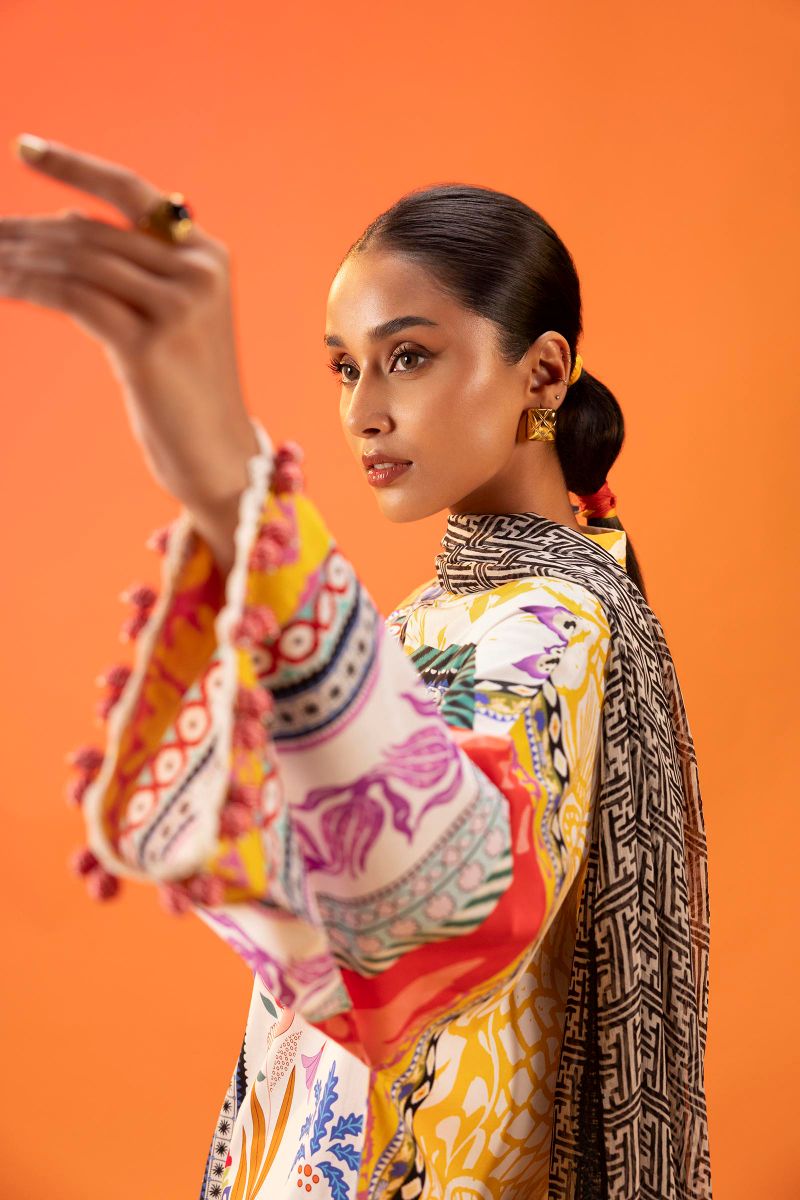 Sana Safinaz - H252-002A-2I - Lawn - 2 Piece - Unstitched