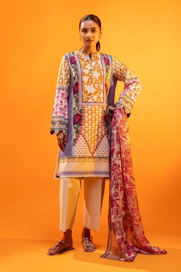 Sana Safinaz - H252-006B-2Ai - Lawn - 3 Piece - Unstitched