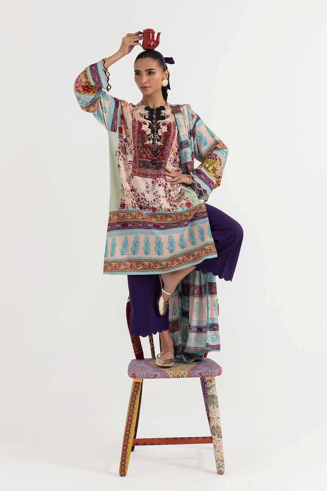 Sana Safinaz - Mahay Winter - 3 Piece - Unstitched - H255-001A-3CY