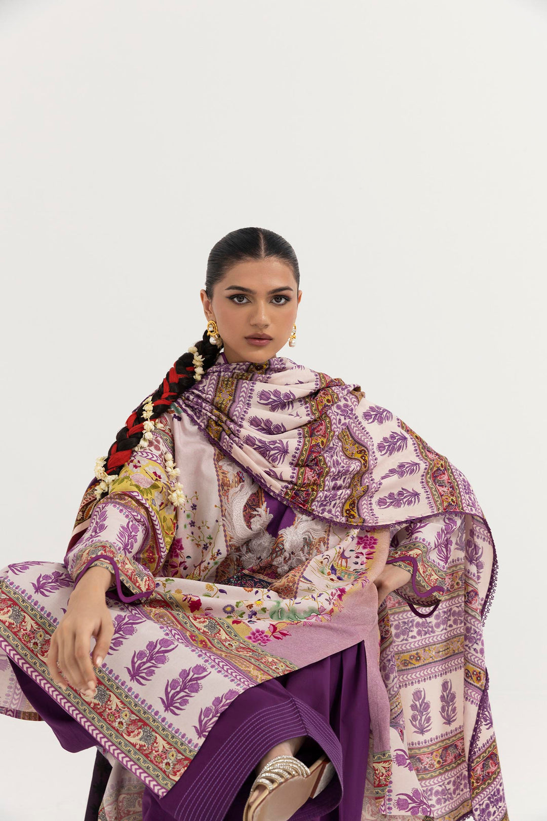 Sana Safinaz - Mahay Winter - 3 Piece - Unstitched - H255-001B-3CY