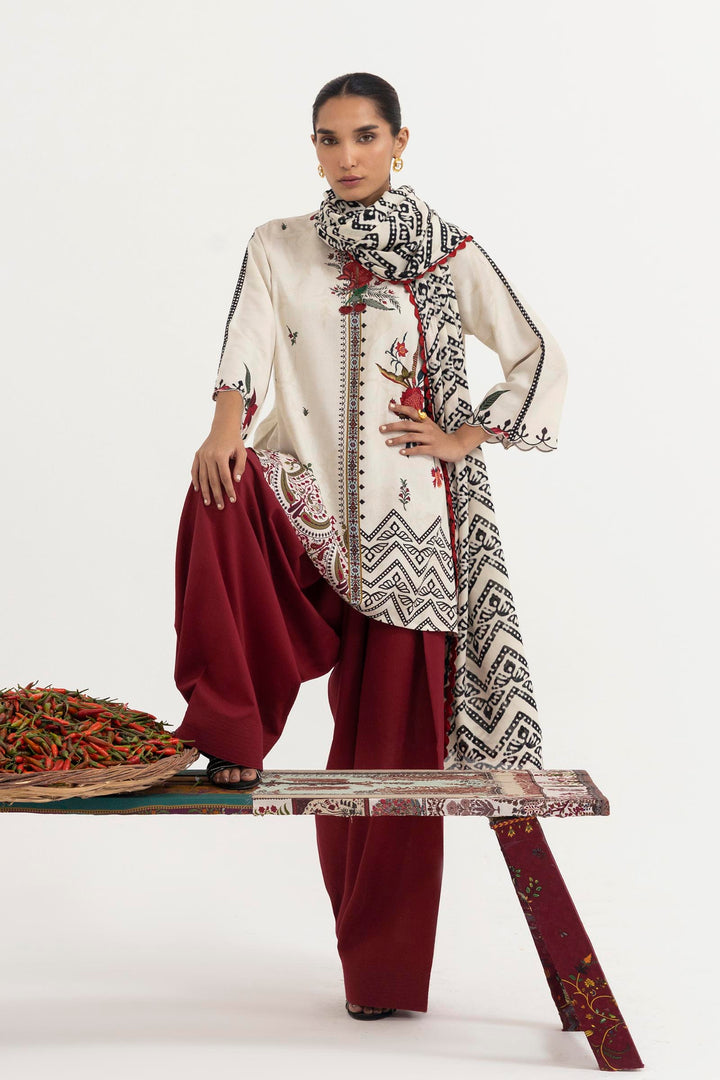 Sana Safinaz - Mahay Winter - 3 Piece - Unstitched - H255-004A-3CY