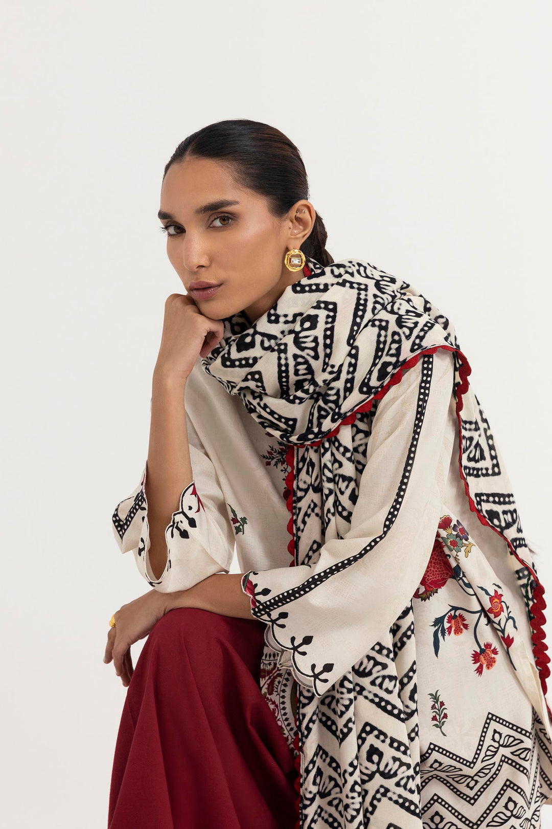 Sana Safinaz - Mahay Winter - 3 Piece - Unstitched - H255-004A-3CY