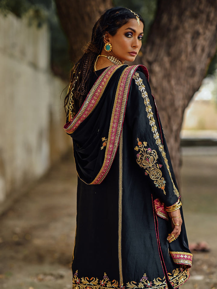 Sanam Chaudhri HAWA Gharara Blue 2 Piece