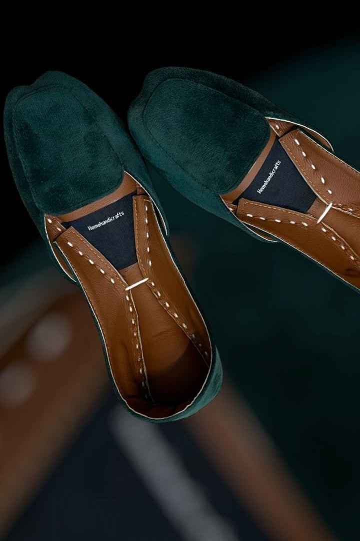Hemo Handicraft - Mint Green Loafer - Velvet