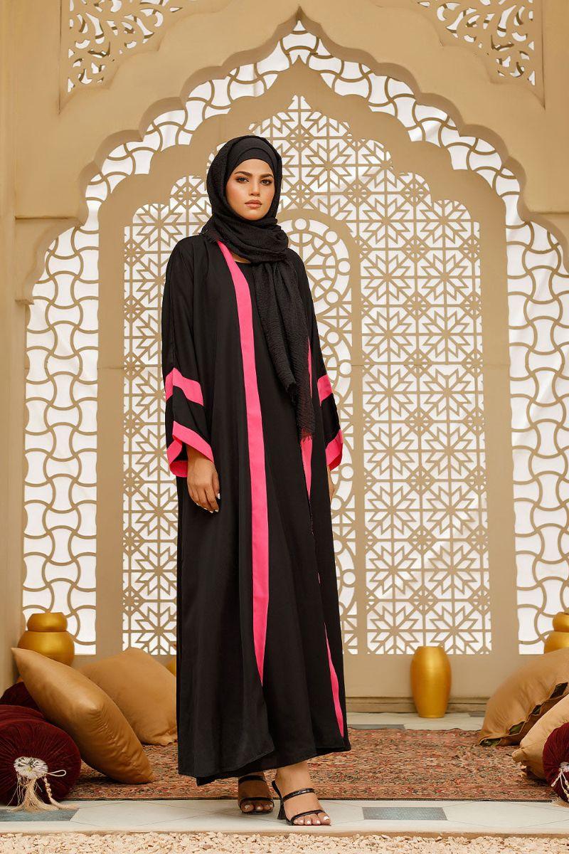 Hijabi - Alluring Fusion Abaya - Black
