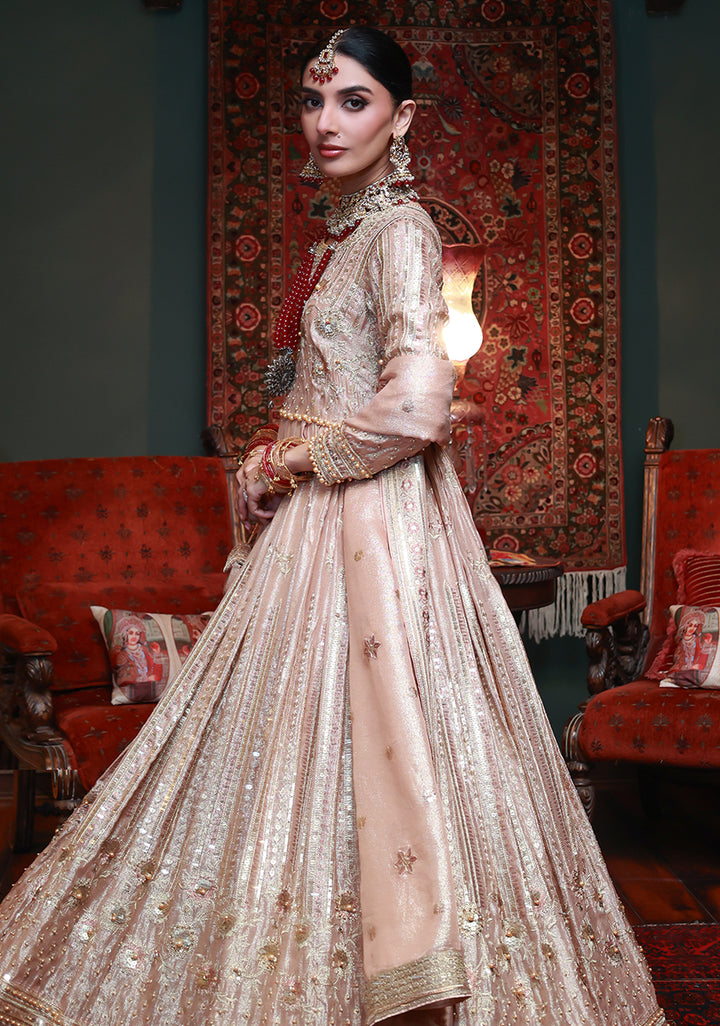 Huma Adnan Meherin Pishwas Peach 1 Piece