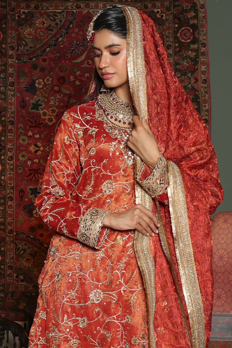 Huma Adnan - Zehrayn - Silk - Maroon - 3 Piece