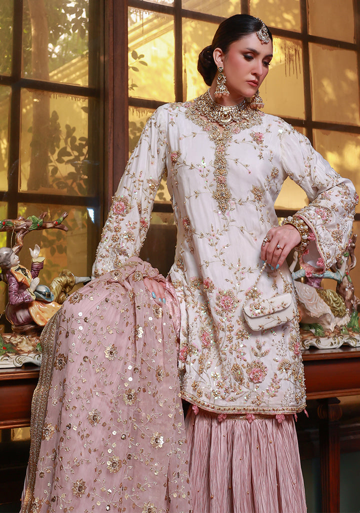 Huma Adnan nayel Suit White 3 Piece