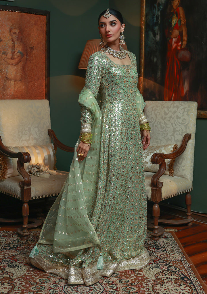 Huma Adnan neorah Pishwas Mint Green 1 Piece