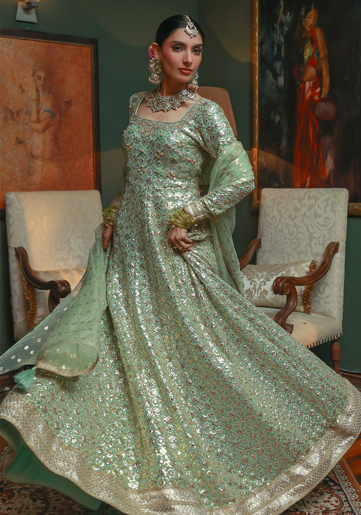 Huma Adnan neorah Pishwas Mint Green 1 Piece