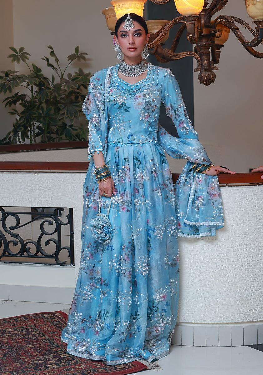 Huma Adnan noori Suit Ice Blue 1 Piece