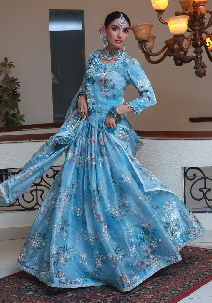 Huma Adnan noori Suit Ice Blue 1 Piece