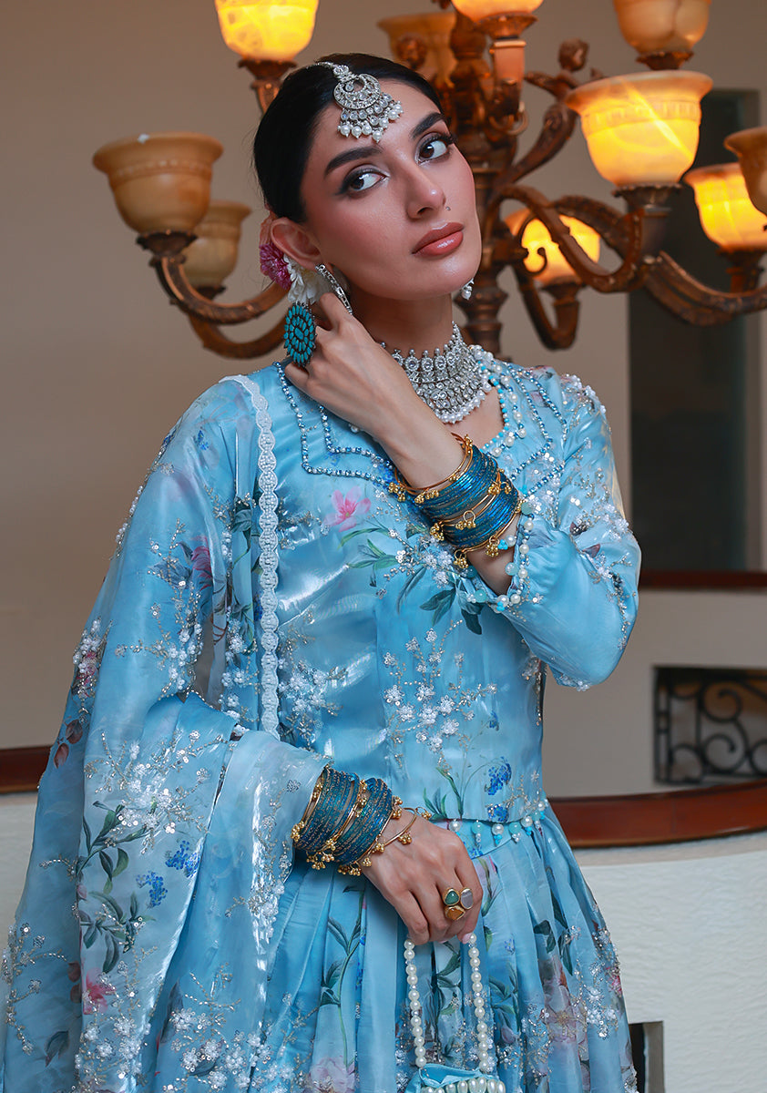 Huma Adnan noori Suit Ice Blue 1 Piece