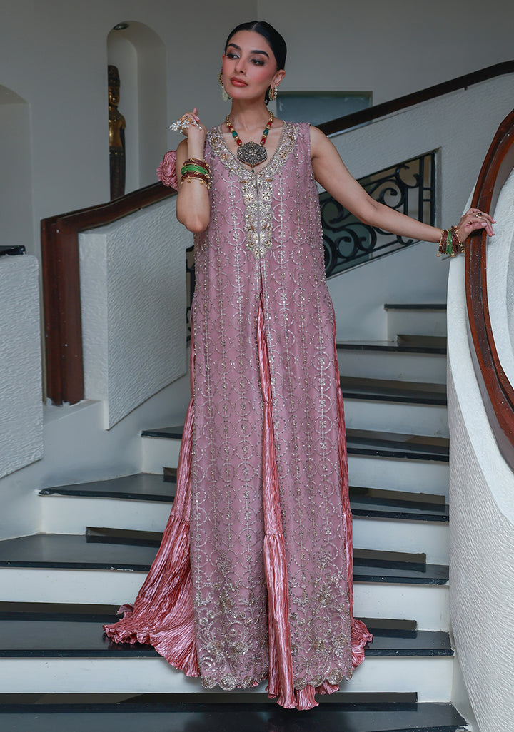Huma Adnan reemal Jacket Tea Pink 1 Piece