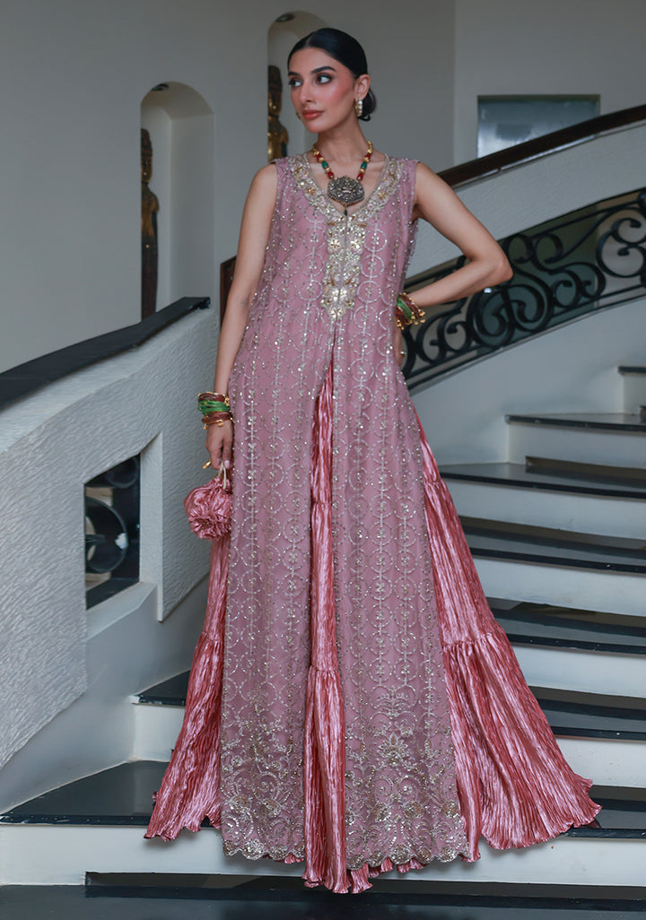 Huma Adnan reemal Jacket Tea Pink 1 Piece