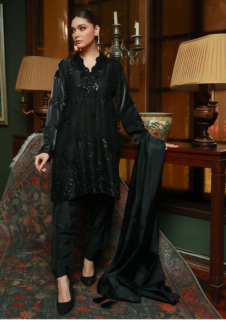 Huma Adnan zehaina Suit Black 3 Piece