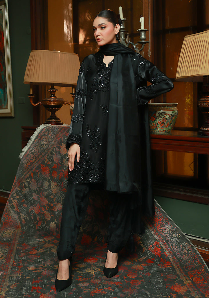 Huma Adnan zehaina Suit Black 3 Piece