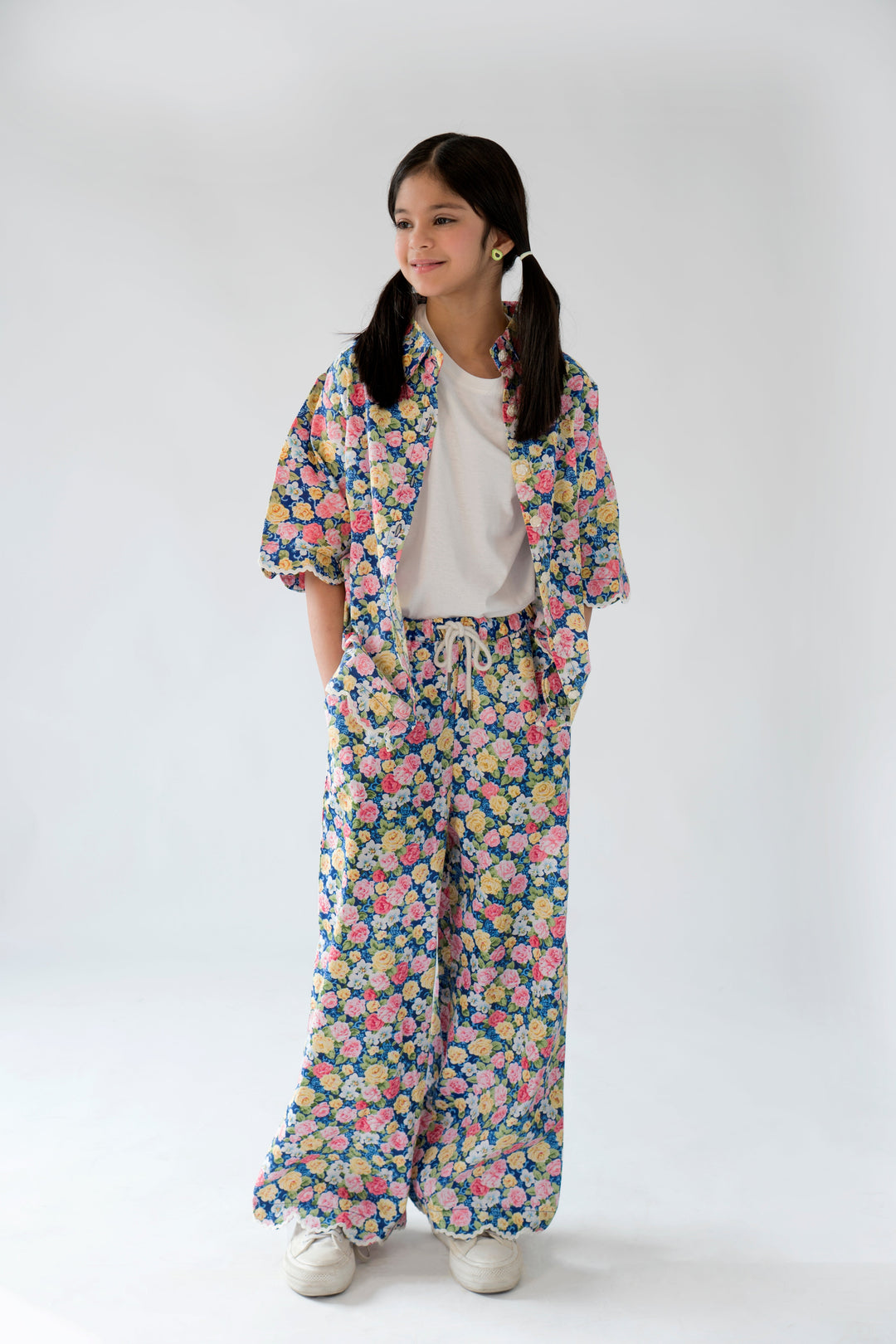 Hummingbirds - Floral Rush Co-ord Set - Cotton Lawn - 2 Piece