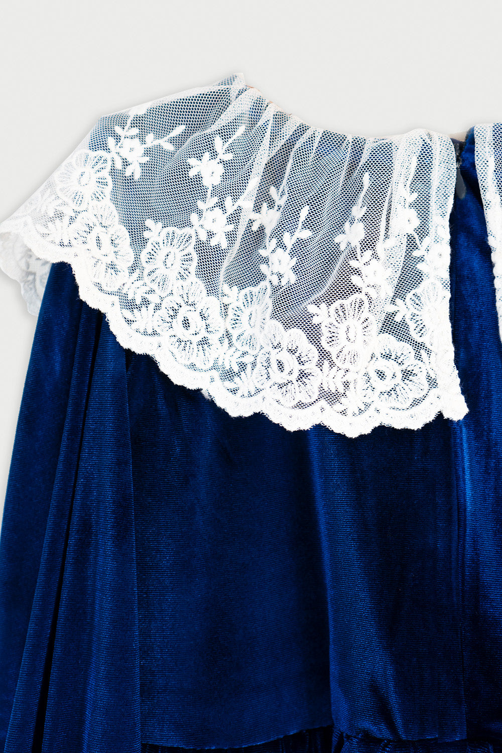 Hummingbirdspk - Alice in Wonderland Blue Velvet Dress - 1 Piece