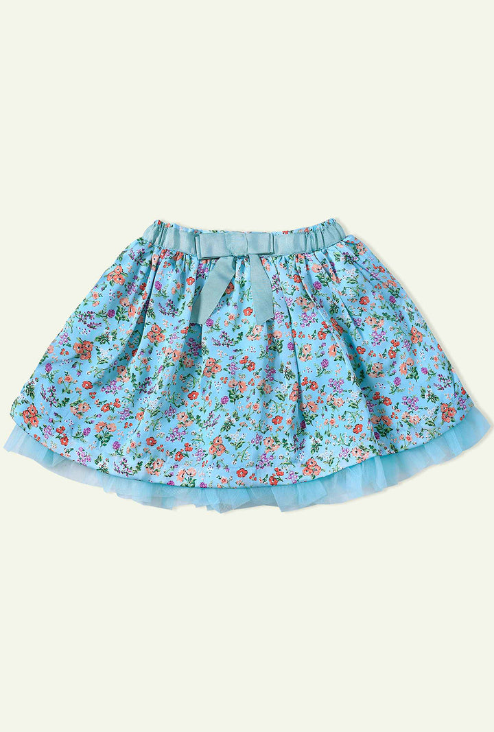 Hummingbirdspk - Ariel Ribbon Bow Skirt - Cotton - 1 Piece
