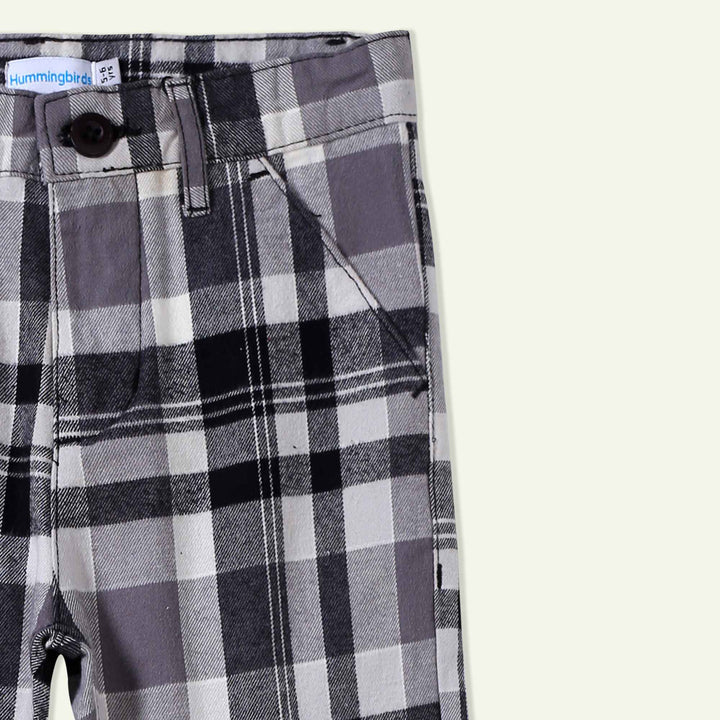Hummingbirdspk - Black &amp; White Checkered Formal Pants - 1 Piece
