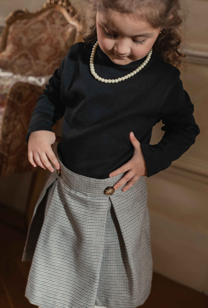 Hummingbirdspk - Checkered Woollen Skirt - 1 Piece