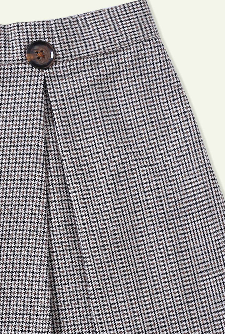 Hummingbirdspk - Checkered Woollen Skirt - 1 Piece