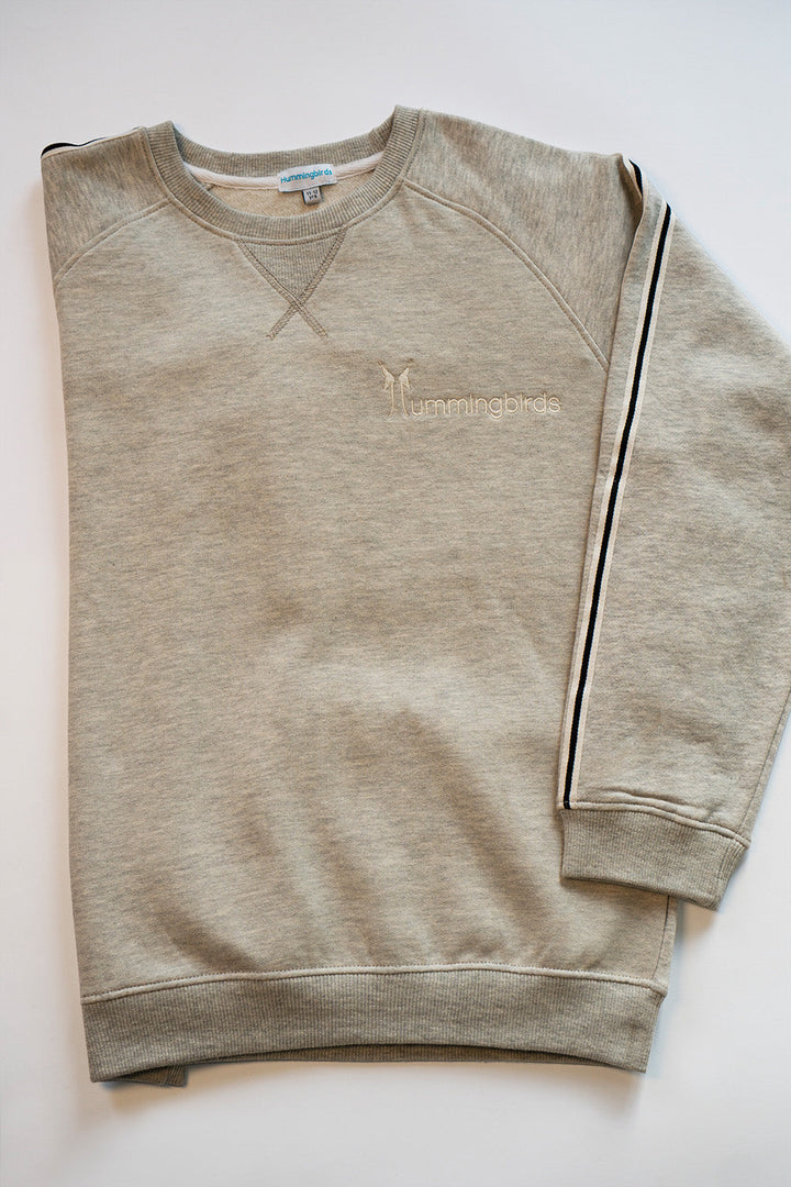 Hummingbirdspk - Heather Grey Sweat Shirt &amp; Pants - Cotton - 2 Piece