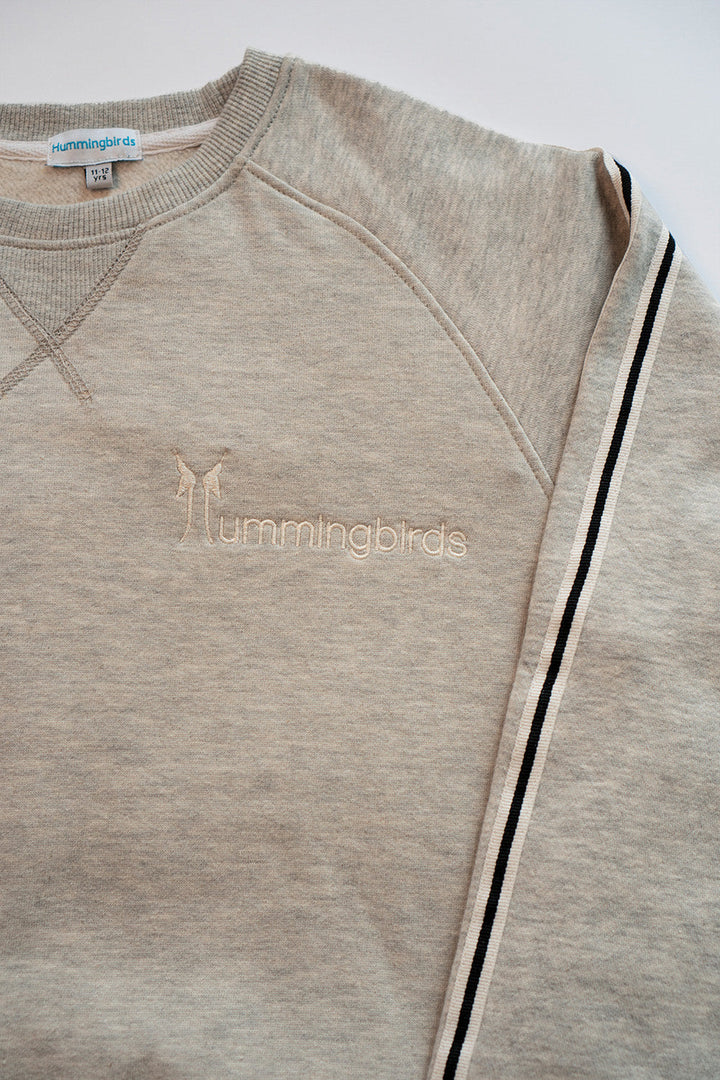 Hummingbirdspk - Heather Grey Sweat Shirt &amp; Pants - Cotton - 2 Piece