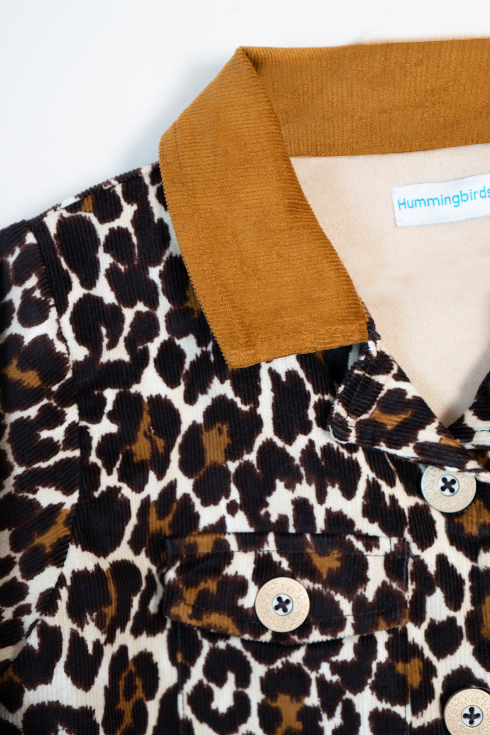 Hummingbirdspk - Leopard Print Jacket  with Fleece Lining - cotton - 1 Piece