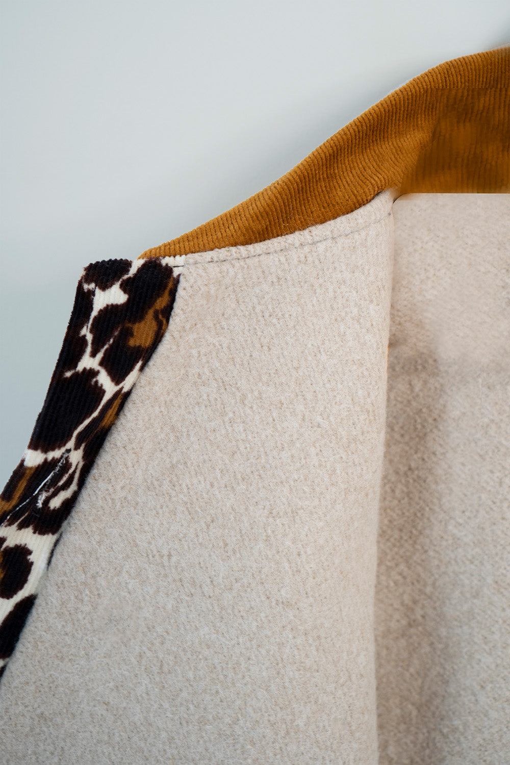 Hummingbirdspk - Leopard Print Jacket  with Fleece Lining - cotton - 1 Piece