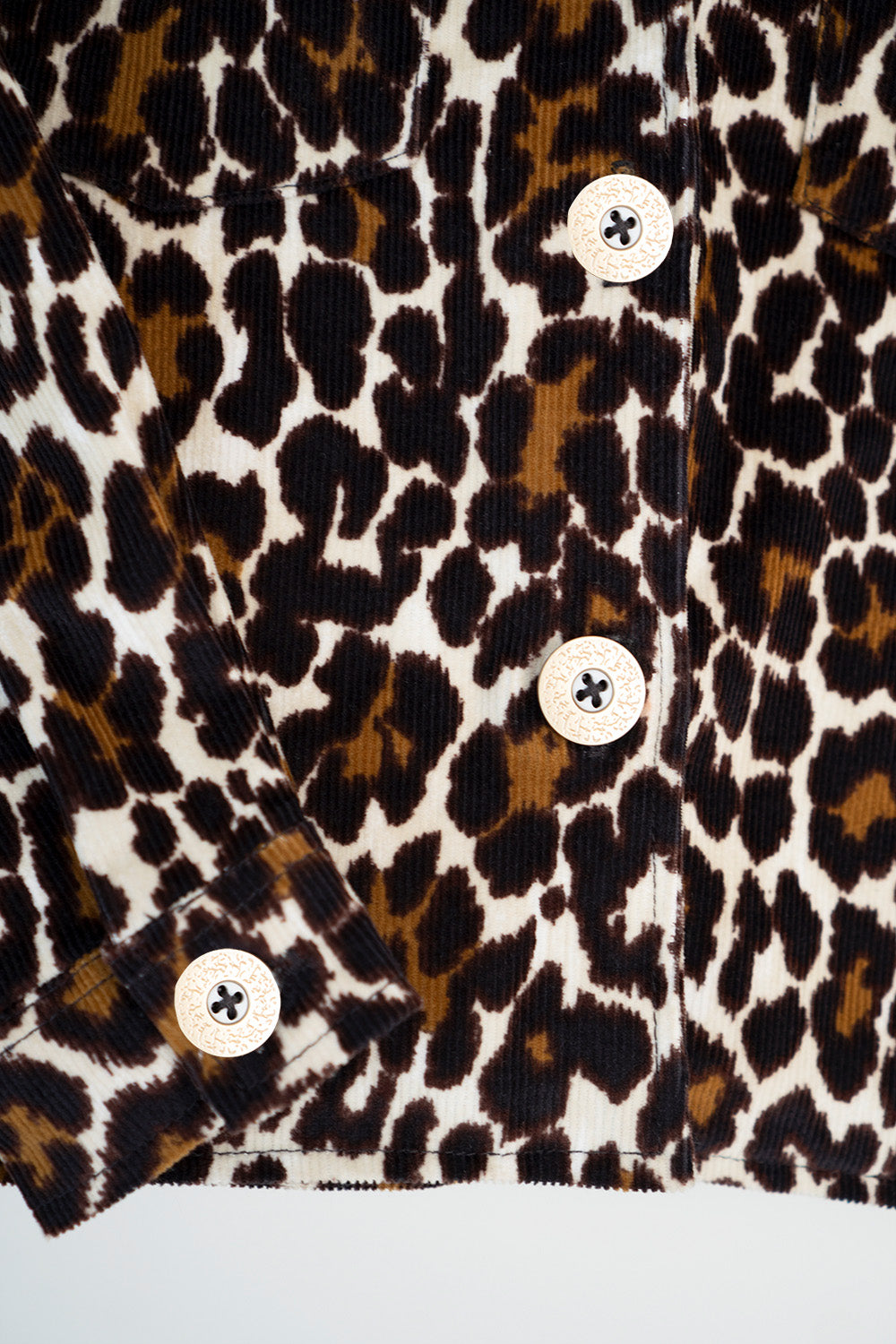 Hummingbirdspk - Leopard Print Jacket  with Fleece Lining - cotton - 1 Piece