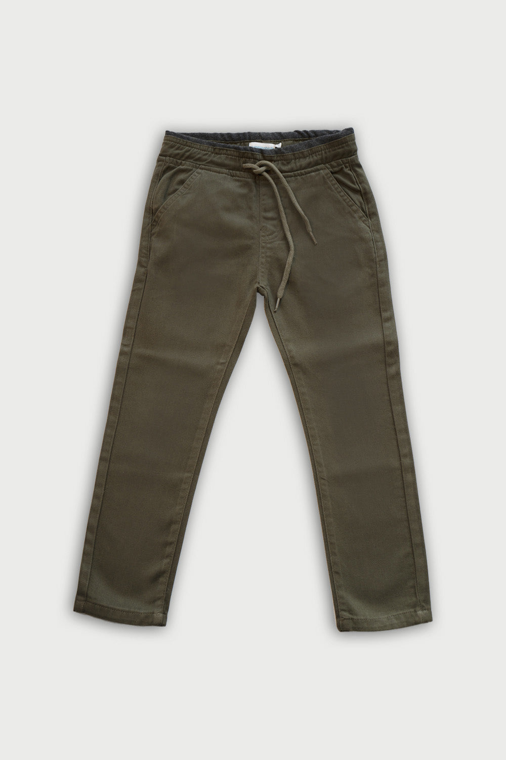 Hummingbirdspk - Moss Green cotton pull up chinos - 1 Piece