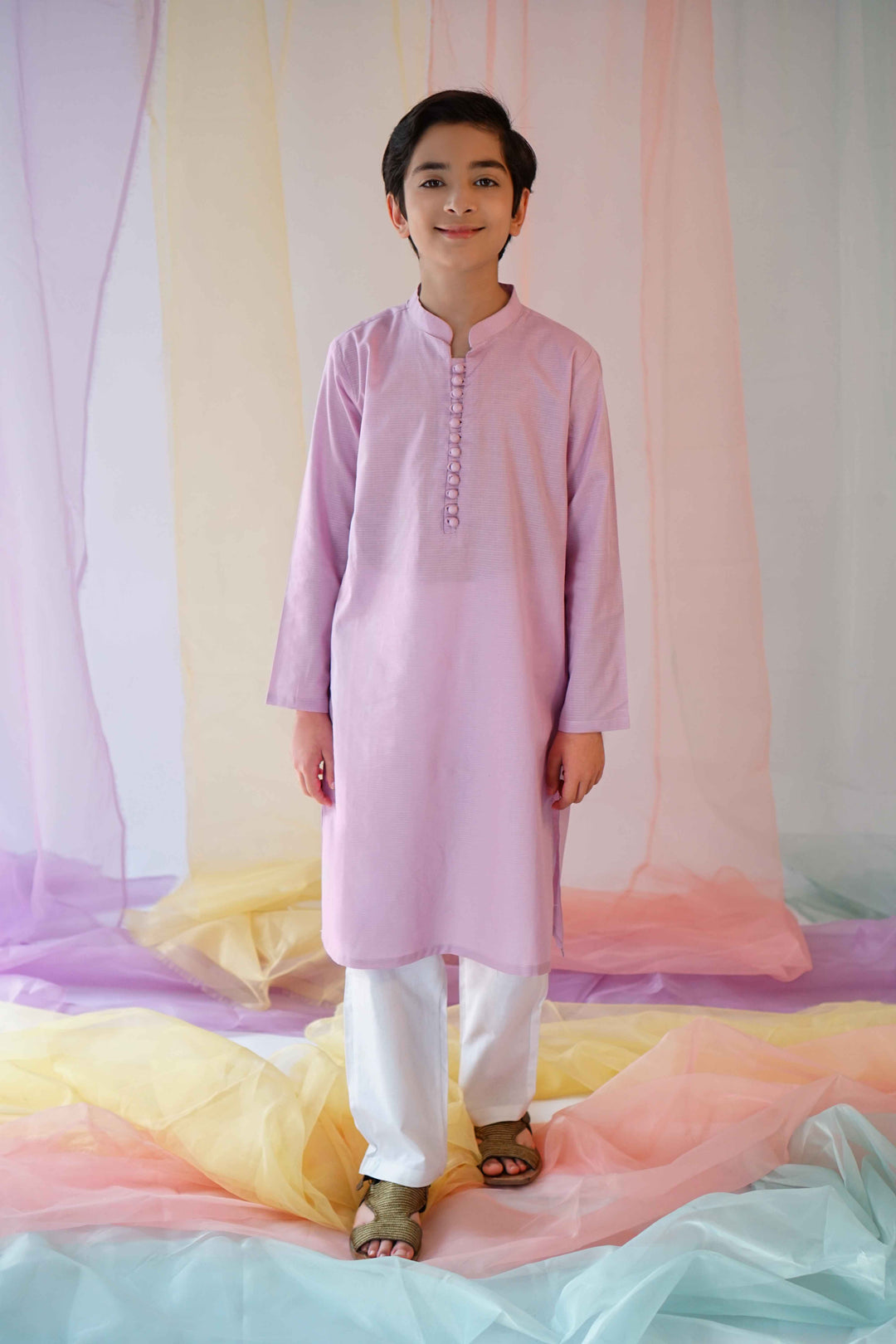 Hummingbirdspk - Periwinkle Kurta - Jacquard Lawn - 1 Piece