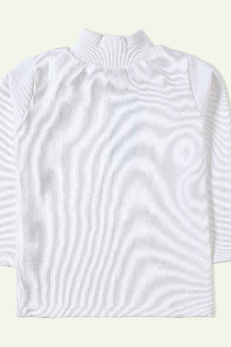 Hummingbirdspk - Ribbed Cream High Neck Shirt (Unisex) - 1 Piece
