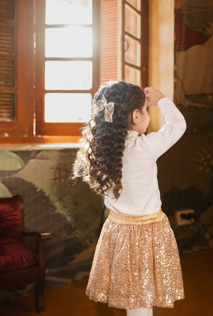 Hummingbirdspk - Shimmery Gold Sequin Skirt - 1 piece